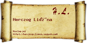 Herczog Liána névjegykártya